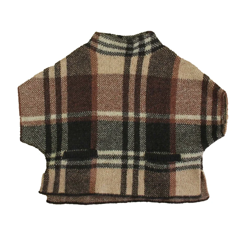 Men's Coats without LiningZara Girls Mauve Plaid Poncho